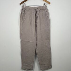Grade & Gather Minimalist Cotton‎ Gauzy Pants Beachy Lagenlook  Women's Large